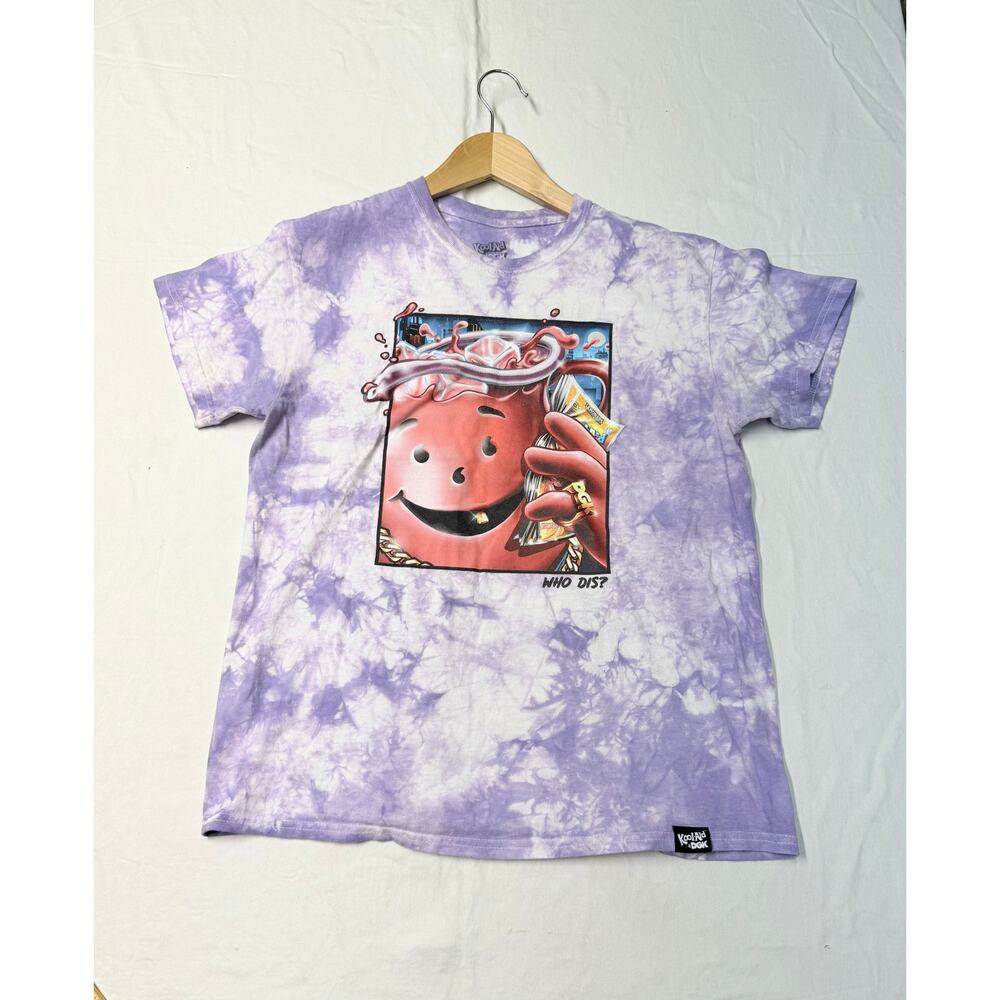 Kool Aid & DKG Dye T shirt -who dis -Men’s size M Purple Tie Dye Tee Shirt